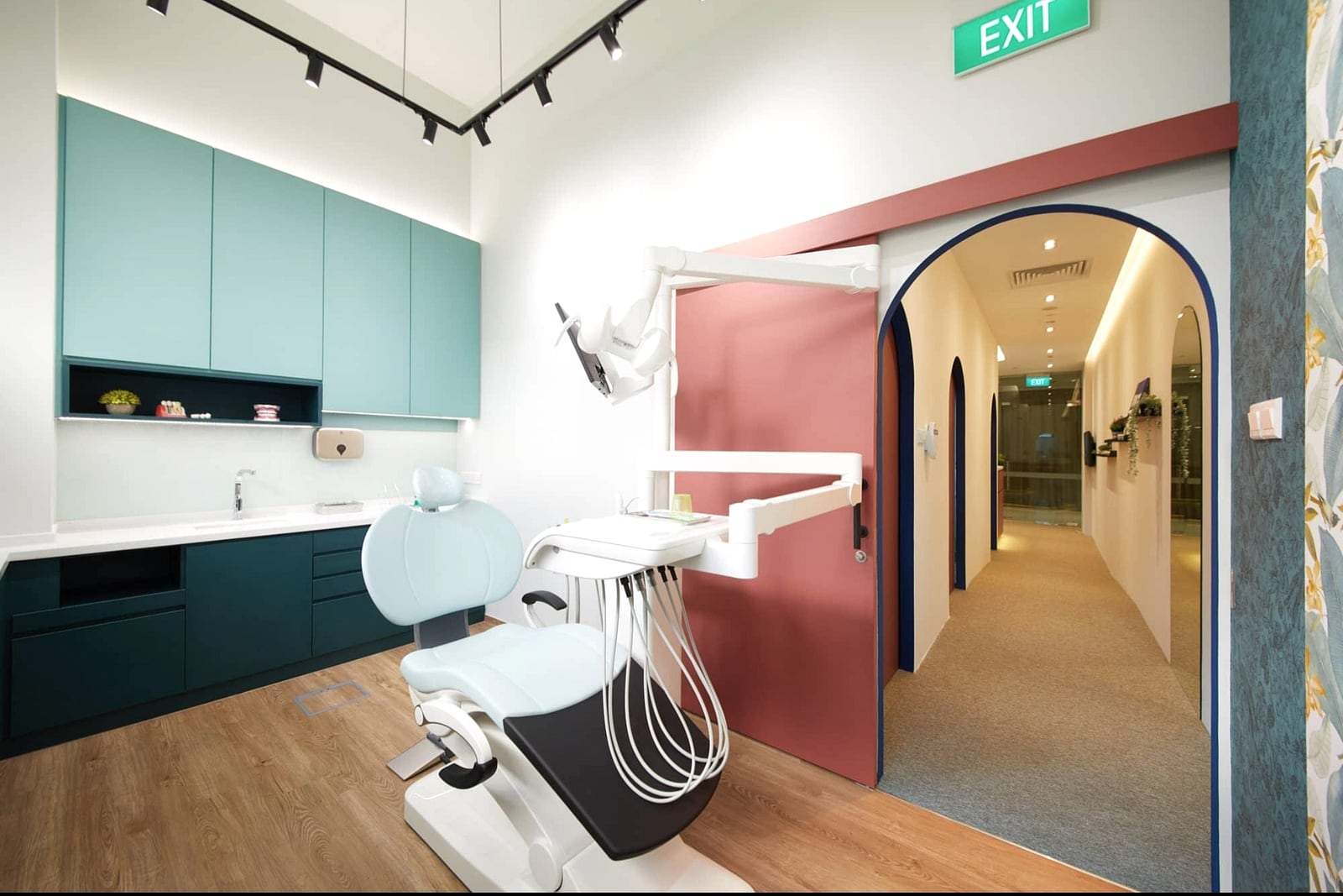 Completed dental clinic treatment room and patient area